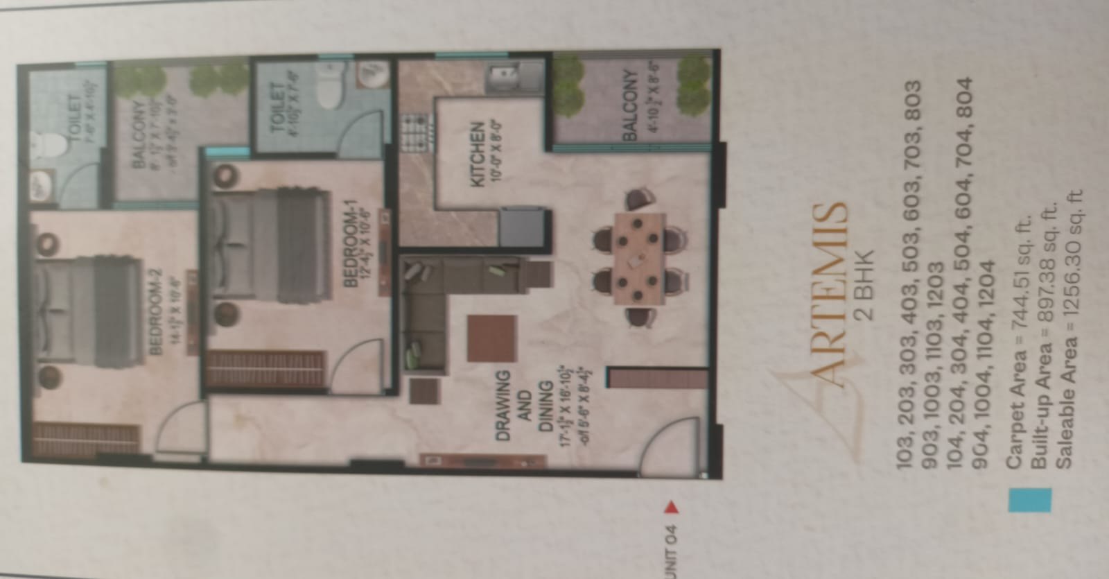 Artemis · Layout reference from supplied reference brochure