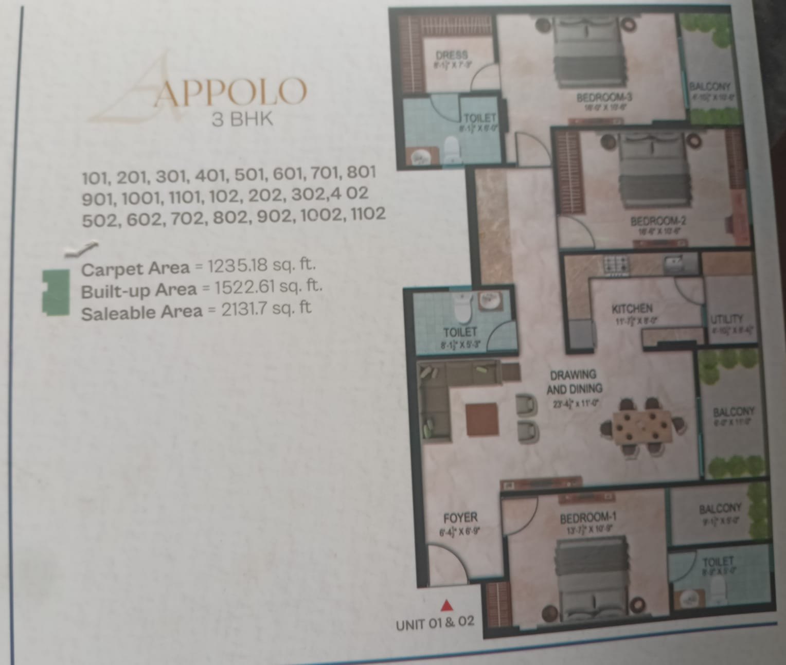 Apollo · Layout reference from supplied reference brochure